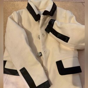 maison blanche wool/silk short jacket w/b